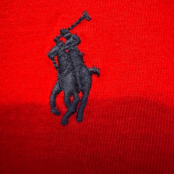 Polo Ralph Lauren Red V-Neck Tee Classic Fit Short Sleeve Men’s Small - Picture 3 of 5